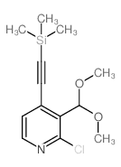 2-Chloro-3-(dimethoxymethyl)-4-((trimethylsilyl)-ethynyl)pyridine - Chemical structure and product image