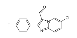 6-Chloro-2-(4-fluoro-phenyl)-imidazo[1,2-a]-pyridine-3-carbaldehyde - Chemical structure and product image