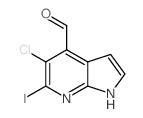 5-Chloro-6-iodo-1h-pyrrolo[2,3-b]pyridine-4-carbaldehyde - Chemical structure and product image