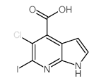 5-Chloro-6-iodo-1h-pyrrolo[2,3-b]pyridine-4-carboxylic acid - Chemical structure and product image
