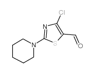 4-Chloro-2-(1-piperidino)-5-thiazolecarboxaldehyde - Chemical structure and product image