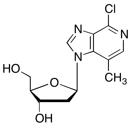 4-Chloro-1-(2-deoxy-Beta-D-ribofuranosyl)-7-methyl-1H-imidazo[4,5-c]pyridine - Chemical structure and product image