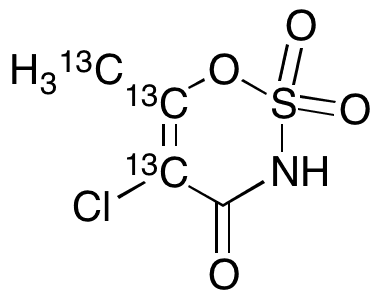 5-Chloro Acesulfame-13C3 - Chemical structure and product image