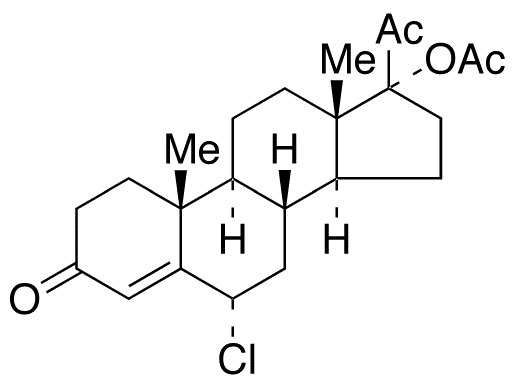 6Î±-Chloro-17-acetoxy Progesterone - Chemical structure and product image