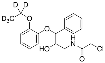 (2RS,3RS)-1-Chloroacetylamino-3-(2-ethoxy-d5-phenoxy)-2-hydroxy-3-phenylpropane - Chemical structure and product image