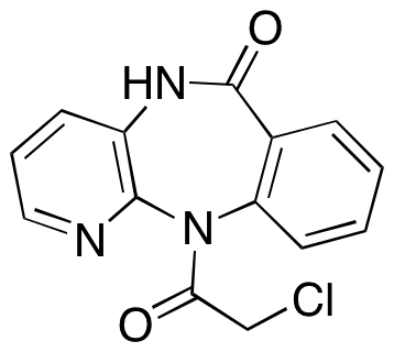 11-(Chloroacetyl)-5,11-dihydro-6H-pyrido[2,3-b][1,4]benzodiazepin-6-one - Chemical structure and product image
