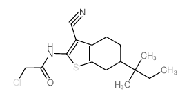2-Chloro-n-[3-cyano-6-(1,1-dimethylpropyl)-4,5,6,7-tetrahydro-1-benzothien-2-yl]acetamide - Chemical structure and product image