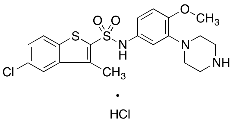 5-Chloro-N-[4-methoxy-3-(1-piperazinyl)phenyl]-3-methyl-benzo[b]thiophene-2-sulfonamide Hydrochloride - Chemical structure and product image