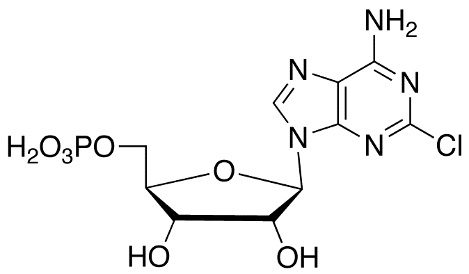 2-Chloroadenosine 5’-Monophosphate Ditriethylamine Salt - Chemical structure and product image