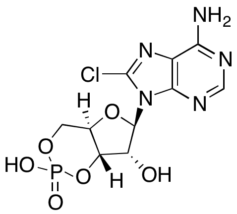 8-Chloroadenosine 3’,5’-Cyclic Monophosphate - Chemical structure and product image