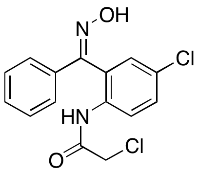2-Chloro-N-[4-chloro-2-[(hydroxyimino)phenylmethyl]phenyl]acetamide - Chemical structure and product image