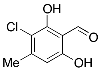 3-Chloro-2,6-dihydroxy-4-methylbenzaldehyde - Chemical structure and product image