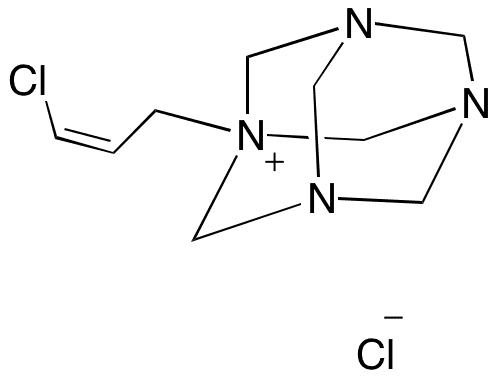 cis-1-(3-Chloroallyl)-3,5,7-triaza-1-azoniaadamantantane Chloride - Chemical structure and product image