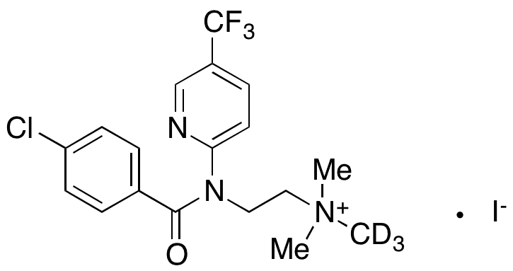 (2-[(4-Chlorobenzoyl)-(5-trifluoromethylpyridin-2-yl)amino]-ethyl)-trimethyl-ammonium Iodide-d3 - Chemical structure and product image