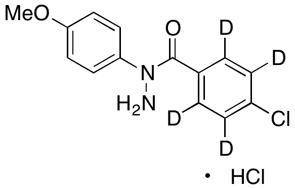 4-Chloro-benzoic Acid 1-(4-Methoxyphenyl)hydrazide Hydrochloride-d4 - Chemical structure and product image