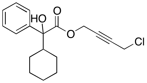 4-Chlorobut-2-yn-1-yl 2-cyclohexyl-2-hydroxy-2-phenylacetate - Chemical structure and product image