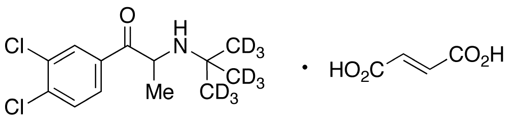 4-Chloro Bupropion-d9 Fumarate - Chemical structure and product image