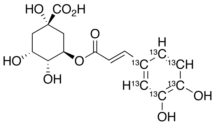 Chlorogenic Acid-13C6 - Chemical structure and product image