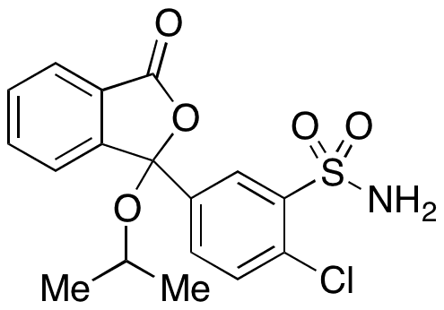 2-Chloro-5-(1-isopropoxy-3-oxo-1,3-dihydroisobenzofuran-1-yl)benzenesulfonamide - Chemical structure and product image