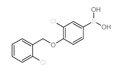 3-Chloro-4-(2’-chlorobenzyloxy)phenylboronic acid - Chemical structure and product image