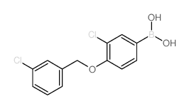 3-Chloro-4-(3’-chlorobenzyloxy)phenylboronic acid - Chemical structure and product image