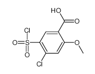 4-Chloro-5-(chlorosulfonyl)-2-methoxybenzoic acid - Chemical structure and product image