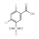 4-Chloro-5-(chlorosulfonyl)-2-fluorobenzoic acid - Chemical structure and product image