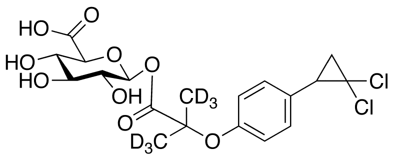 Ciprofibrate-d6-O-beta-Glucuronide - Chemical structure and product image