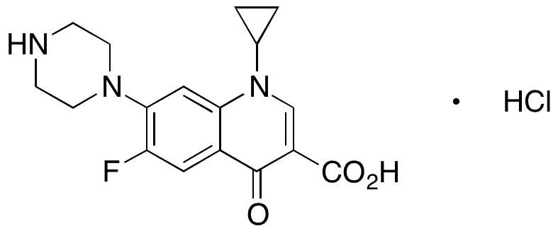 Ciprofloxacin Hydrochloride - Chemical structure and product image