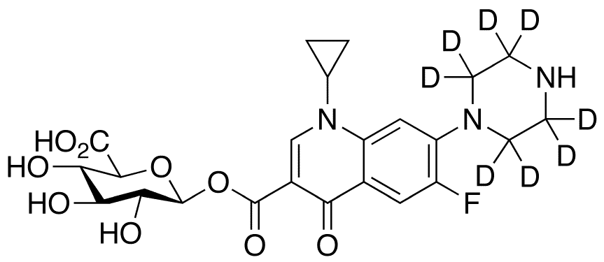 Ciprofloxacin-d8 beta-D-Glucuronide - Chemical structure and product image