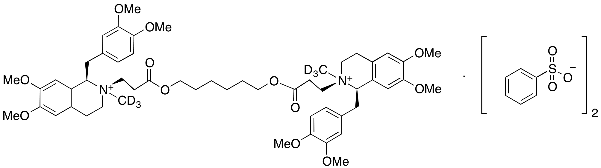 Cisatracurium-d6-20-methyl Dibenzenesulfonate - Chemical structure and product image