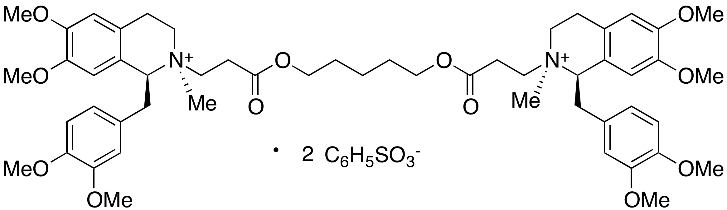 (R,R,S,S)-Cisatracurium Dibesylate - Chemical structure and product image