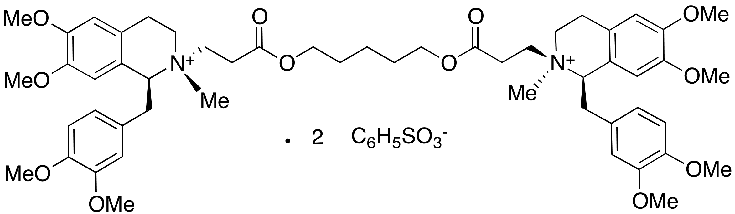 (1R,2R,1S,2R)-Cisatracurium Dibesylate - Chemical structure and product image