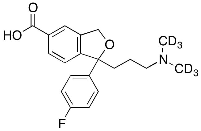 Citalopram Carboxylic Acid Hydrobromide-d6 (Impurity) - Chemical structure and product image