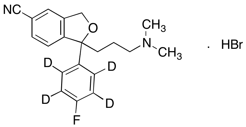 Citalopram-d4 Hydrobromide Salt - Chemical structure and product image