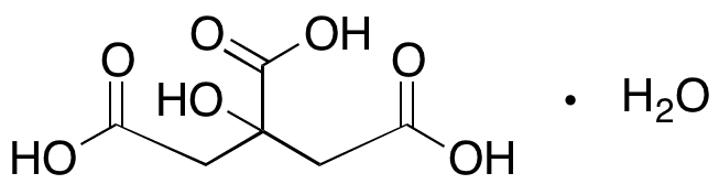 Citric Acid Monohydrate - Chemical structure and product image