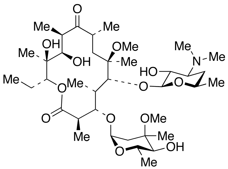 Clarithromycin - Chemical structure and product image