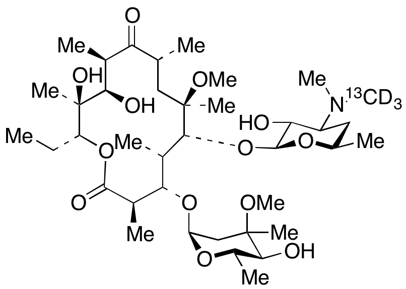 Clarithromycin-N-methyl-13C, d3 - Chemical structure and product image