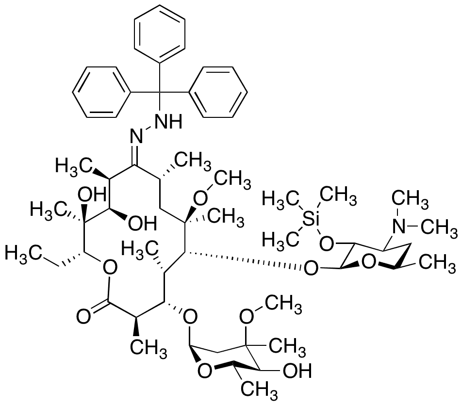 Clarithromycin Trimethylsilyl Trityl Hydrazone - Chemical structure and product image