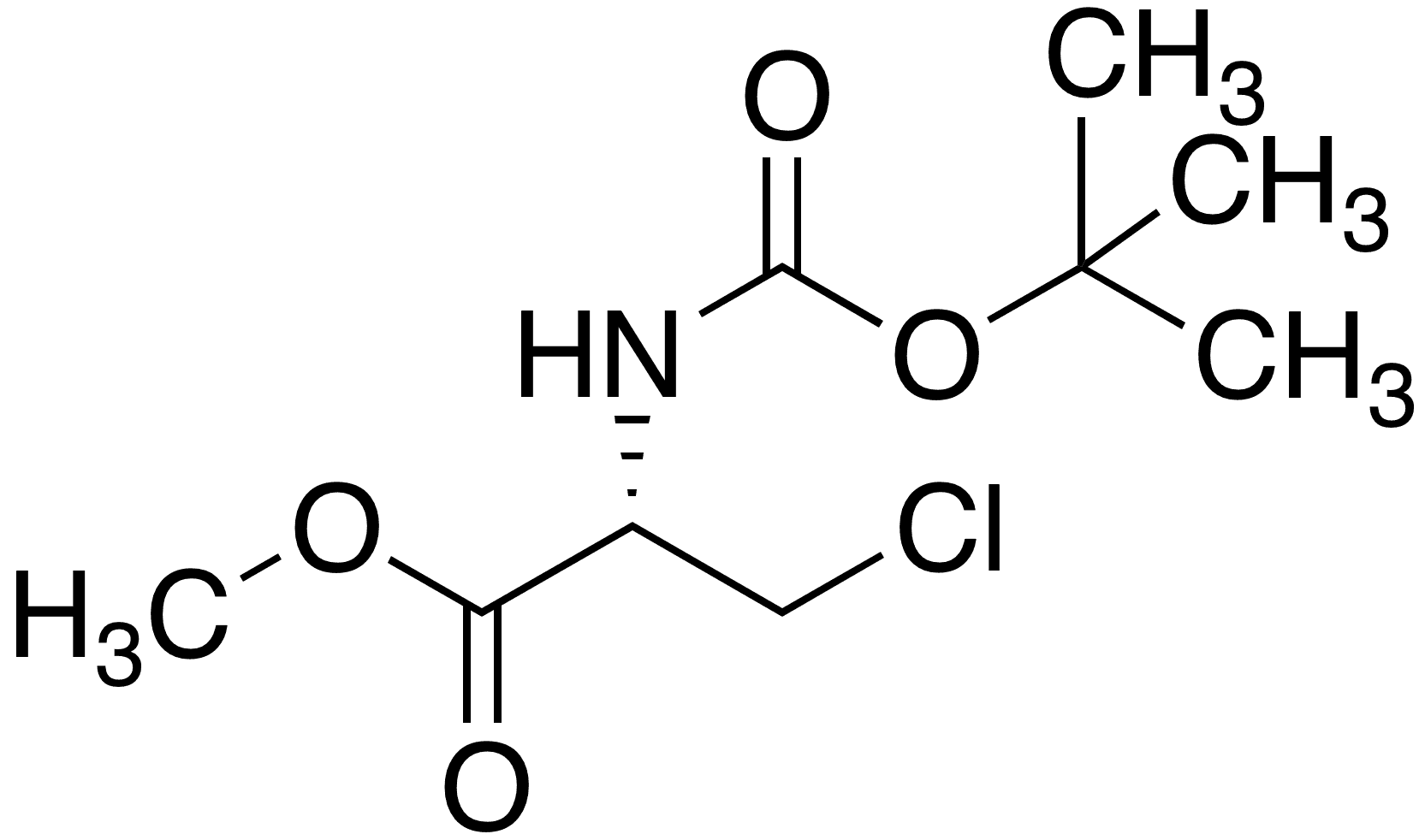 3-Chloro-N-[(1,1-Dimethylethoxy)carbonyl]-D-Alanine Methyl Ester - Chemical structure and product image