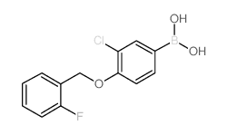 3-Chloro-4-(2-fluorobenzyloxy)phenylboronic acid - Chemical structure and product image