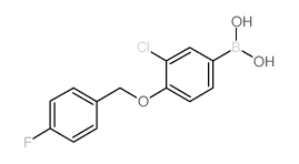 3-Chloro-4-(4-fluorobenzyloxy)phenylboronic acid - Chemical structure and product image
