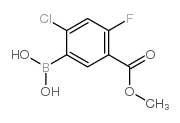 2-Chloro-4-fluoro-5-(methoxycarbonyl)phenylboronic acid - Chemical structure and product image