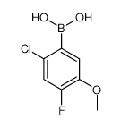 2-Chloro-4-fluoro-5-methoxyphenylboronic acid - Chemical structure and product image