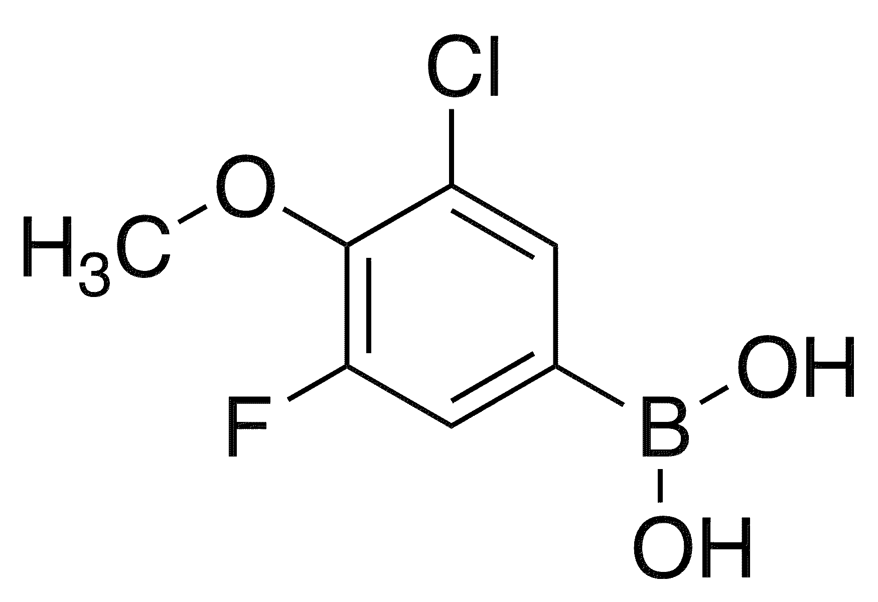 3-Chloro-5-fluoro-4-methoxyphenylboronic acid - Chemical structure and product image
