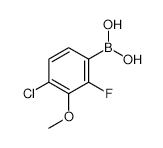 4-Chloro-2-fluoro-3-methoxyphenylboronic acid - Chemical structure and product image
