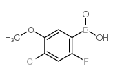4-Chloro-2-fluoro-5-methoxyphenylboronic acid - Chemical structure and product image