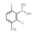 2-Chloro-6-fluoro-3-methylphenylboronic acid - Chemical structure and product image