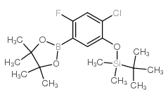 4-Chloro-2-fluoro-5-(TBDMSO)phenylboronic Acid Pinacol Ester - Chemical structure and product image