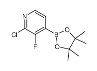 2-Chloro-3-fluoro-4-(tetramethyl-1,3,2-dioxaborolan-2-yl)pyridine - Chemical structure and product image